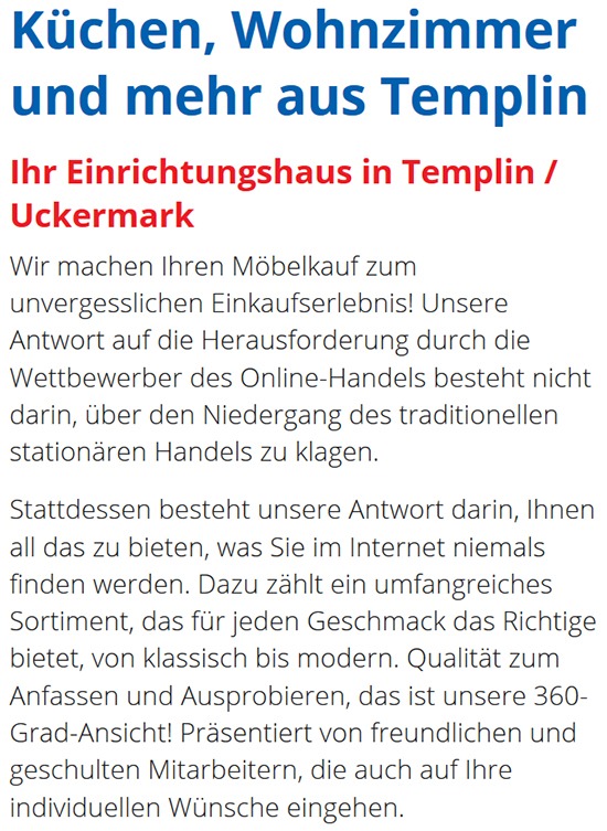 K&uuml;chenplanung, K&uuml;chenberatung in  Templin, Temmen-Ringenwalde, Boitzenburger Land, Friedrichswalde, Milmersdorf, Mittenwalde, Lychen oder Gerswalde, Zehdenick, Flieth-Stegelitz